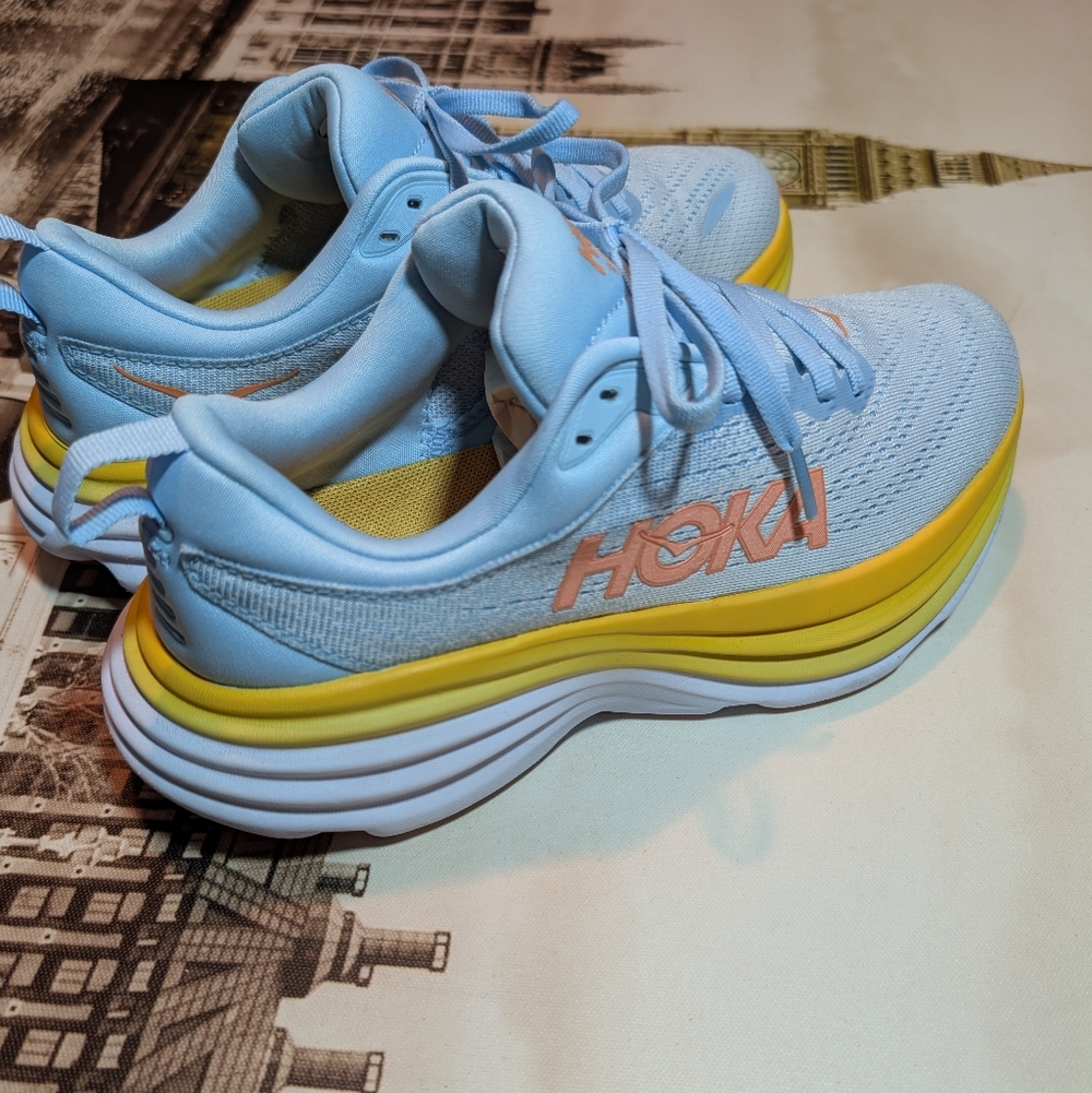 Hoka One One Bombi 8 Cushioned Road Shoes  Summer Song Women's Size 7 No Box - Picture 6 of 14